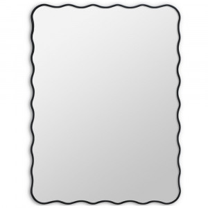 Зеркало в чёрной волнистой раме Fancy Black (Фэнси) Smal 60*80 см